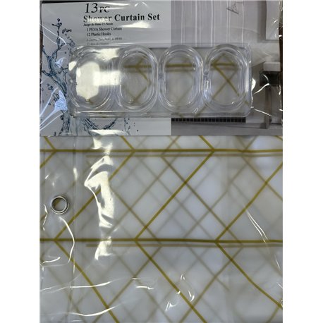 Штора SC13 силікон 180х180 Ромби золото