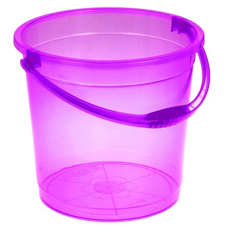 Ведро 12л R прозрачное без крышки фиолетовый