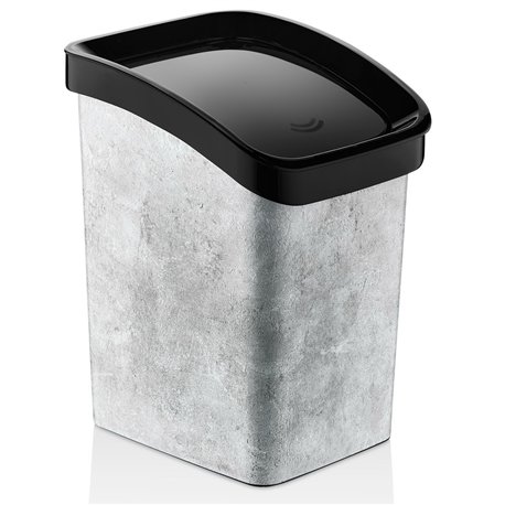 Ведро для мусора OZER-D-081-X164 с рисунком 6,0л серый камень