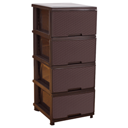 Комод алеана 4-яр Ротанг 09435 коричневий