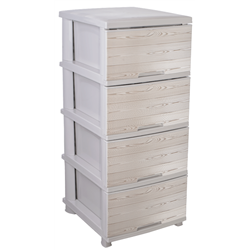 Комод алеана 4-яр з малюнком 123093 Дерево кремовий