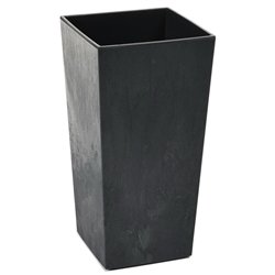 Вазон напольный Финезия 250х250 со вставкой 533-71 черный бетон