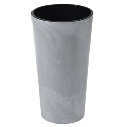 Вазон напольный Лилия 250 со вставкой 536-70 серый бетон 