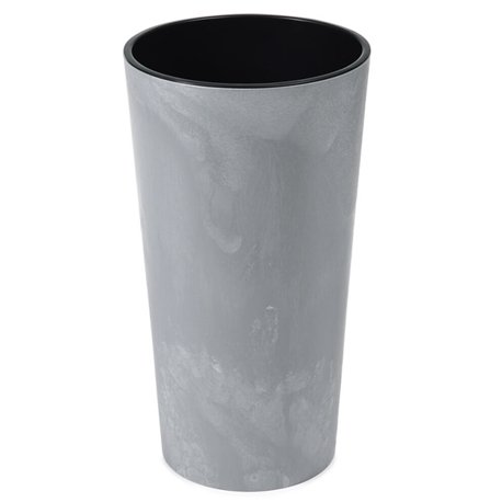 Вазон підлоговий Лілія 250 зі вставкою 536-70 сірий бетон