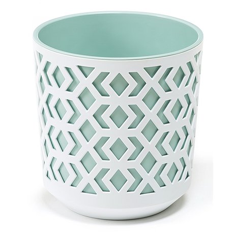 Вазон Lamela Ацтек 300 білий + м'ятний