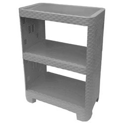 Етажерка ротанг 3 яруси ПГ-8003 графіт