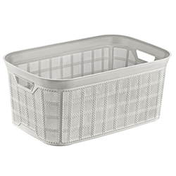 Корзина AK-581 Плетенка 35л 52х35х22,5см белый