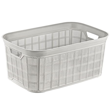 Корзина AK-581 Плетенка 35л 52х35х22,5см белый