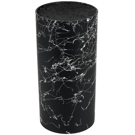Підставка для ножів R41391-BK Marble кругла 22х11см чорний мармур
