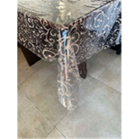 Клеенка Silikon 1,35*30м рулон В-0006 Вензель кофе