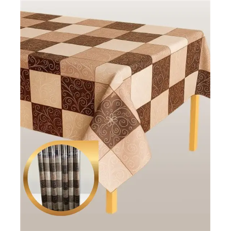 Клейонка Брален 1,35*30м рулон Br-0073 Плитка коричневий