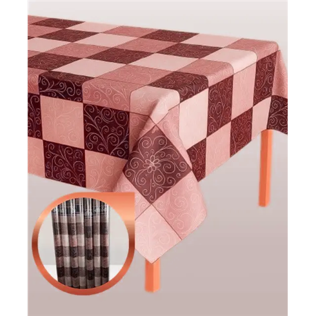 Клейонка Брален 1,35*30м рулон Br-0071 Плитка бордо