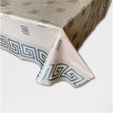 Клеенка Брален 1,35*30м рулон Br-0085 Versace Кофе серебро