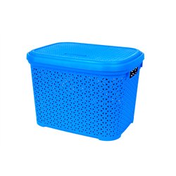 Кошик з кришкою 30л блакитний 44,5х33,6х31см