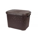 Корзина с крышкой 30л коричневый 44,5х33,6х31см