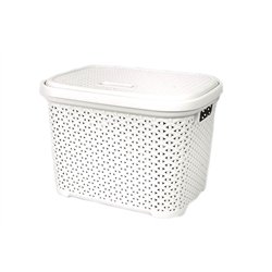 Кошик з кришкою 30л молочний 44,5х33,6х31см