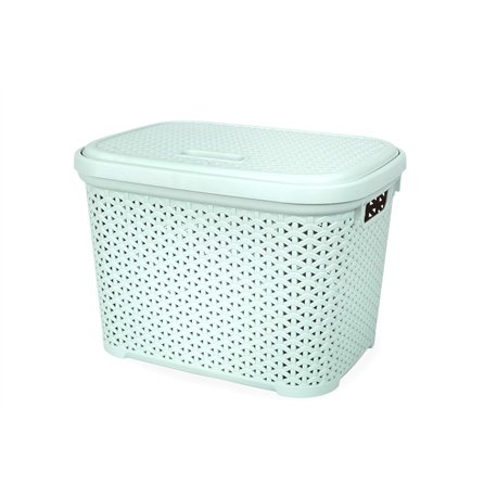 Кошик з кришкою 30л світло-фісташковий 44,5х33,6х31см