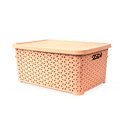 Кошик з кришкою 10л бежевий 34,5х24,5х15,5см