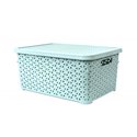 Корзина с крышкой 10л светло-фисташковый 34,5х24,5х15,5см