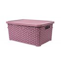 Корзина с крышкой 10л темно-пудровый 34,5х24,5х15,5см