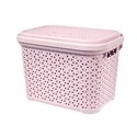 Кошик з кришкою 18л пудра 38,7х28,7х27,4см
