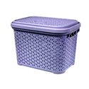 Кошик з кришкою 18л сіро-блакитний 38,7х28,7х27,4см