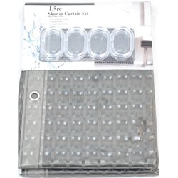 Штора SC13 силікон 180х180 3D сірий