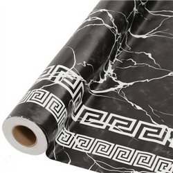 Клеенка 1,40*20м рулон Dekorama 179C черный мрамор