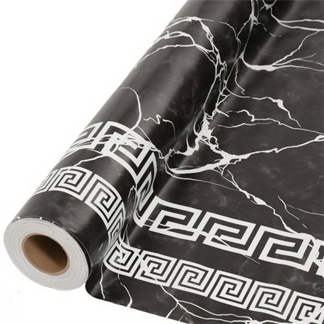 Клейонка 1,40*20м рулон Dekorama 179C чорний мармур