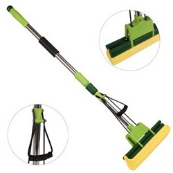 Швабра 2-й віджим MH-2737 хром телескоп салатовий