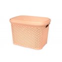 Кошик з кришкою 30л бежевий 44,5х33,6х31см